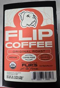 lot 1050 image: Flip Coffee Original Roast Medium Single Serve Coffee Pods 10ct - Retail $0