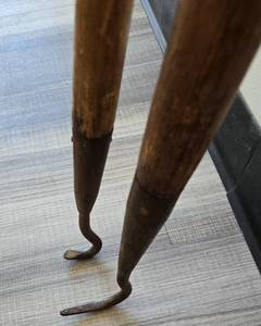 lot 1068 image: Pair of wooden-handled gaffing hooks - Retail $0