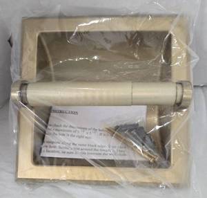 lot 1094 image: Receded Toilet Paper Holder with Wall Mounting Hardware, New No Box - Retail $0