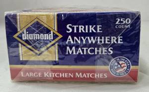 lot 1104 image: (3) Diamond Strike Anywhere Matches Large Kitchen 250 Count each package - Retail $0