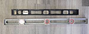 lot 1112 image: Sears Craftsman 24 in. and Sands 30in Levels - Retail $0