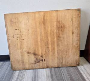lot 1116 image: Wood Butcher Block Cutting Board Home-made 24 x 29.5 x 1.5 inches - Retail $0