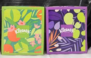 lot 1137 image: (2) Kleenex Ultra Soft Facial Tissues  1 Cube Box  60 Tissues per Box  3-Ply