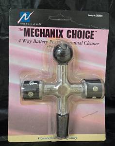 lot 1155 image: Northeastern The Mechanix Choice 4 Way Battery Post & Terminal Cleaner 202504 - Retail $0