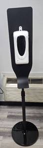 lot 1170 image: Automatic Hand Sanitizer Dispenser Station with Stand White NEW - Retail $0