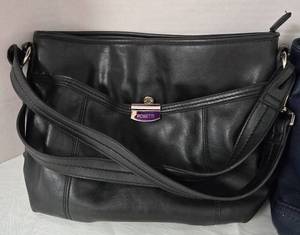 lot 1175 image: (2)Rosetti Shoulderhand Bags with Zip Pockets 1 Black, 1 Navy. Very nice - Retail $0