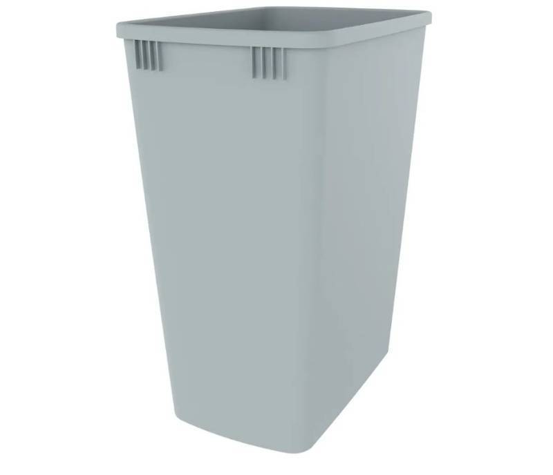lot 64687 image: Rev-a-shelf 32 qt Garage Can with Lid for Pull Out Shelf - Retail $50