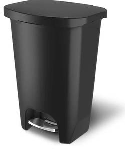 lot 18803 image: Glad Premium Trash Can 13 Gallon, Black, DAMAGED. - Retail $40
