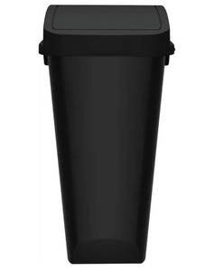 lot 18804 image: Glad Trash Can 12 Gallon, Black, with Extra Lid, DAMAGED corners, see last photo. - Retail $28