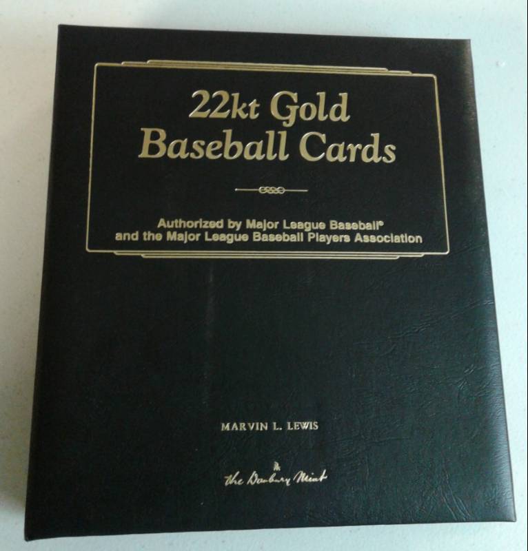 lot 1069 image: 41 Gold Card Danbury Mint 22kt Gold Baseball Card Collection With Babe Ruth, Satchel Paige, Ty Cobb, Lou Gehrig and More in Original Box with Certificate of Authenticity