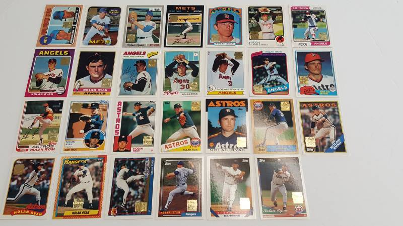 lot 1291 image: 1999 Topps Nolan Ryan 27-Card Complete Reprint Set w Rookie Reprint