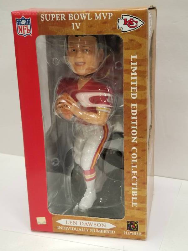 lot 1247 image: Len Dawson Kansas City Chiefs Jumbo Bobblehead Football Hall of Famers Limited Edition 2500
