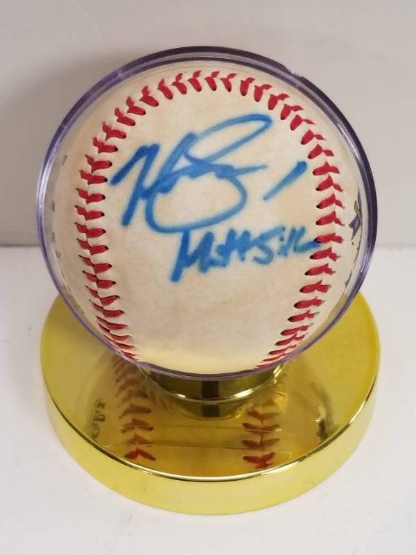lot 1223 image: Mike Sweeney Autographed Kansas City Royals Logo Baseball w COA