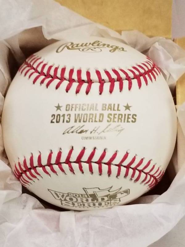 lot 1227 image: Rawlings Official 2013 World Series Baseball St. Louis Cardinals vs. Boston Red Sox New