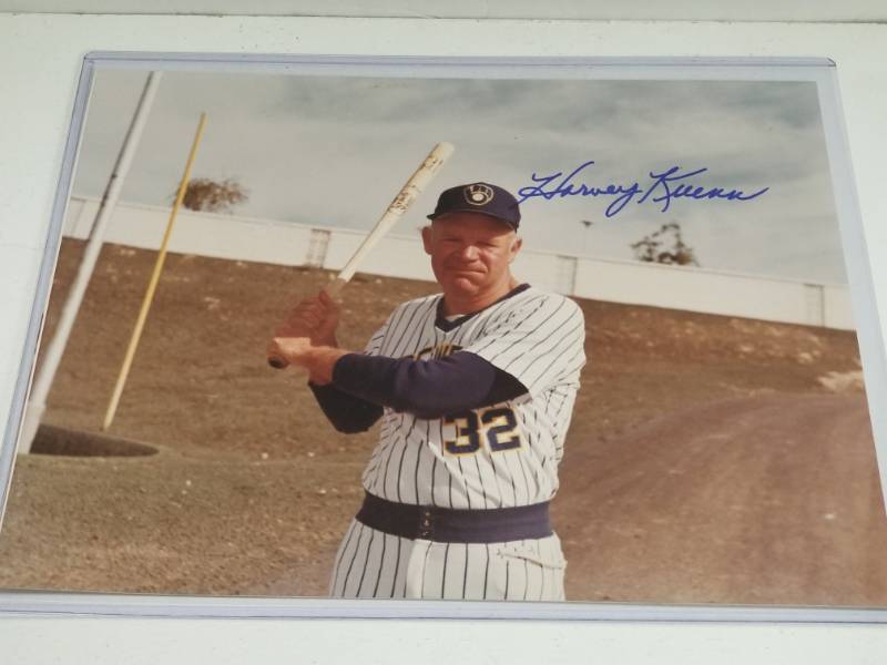 lot 1237 image: Harvey Kuenn Autographed 8x10 Photo Milwaukee Brewers w COA