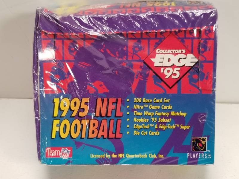 lot 1269 image: 1995 Collectors Edge Football Hobby Box w 24 Packs Sealed Unopened