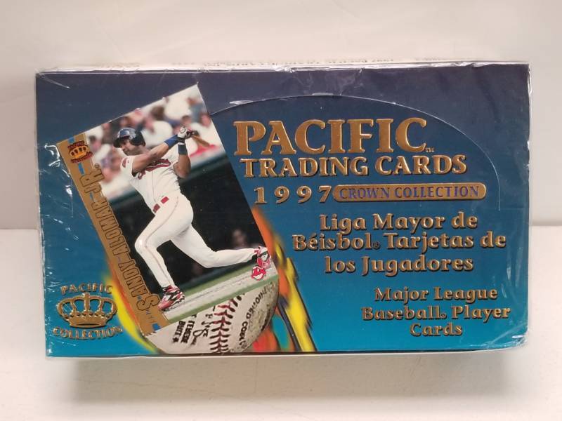 lot 1271 image: 1997 Pacific Crown Baseball Hobby Box w 36 Packs Sealed Unopened