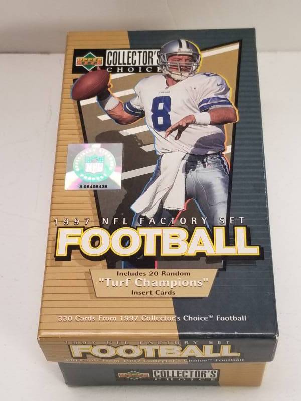 lot 1275 image: 1997 Upper Deck Collectors Choice Football Complete 330-Card Set w 20 Turf Warriors Inserts