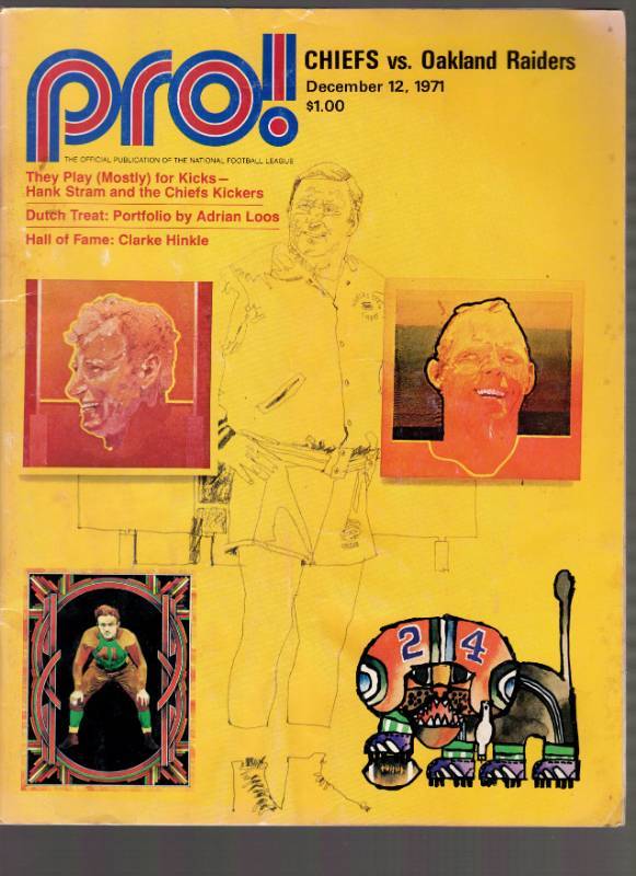 lot 1250 image: 1971 Pro NFL Original Game Program Oakland Raiders Vs. Kansas City Chiefs