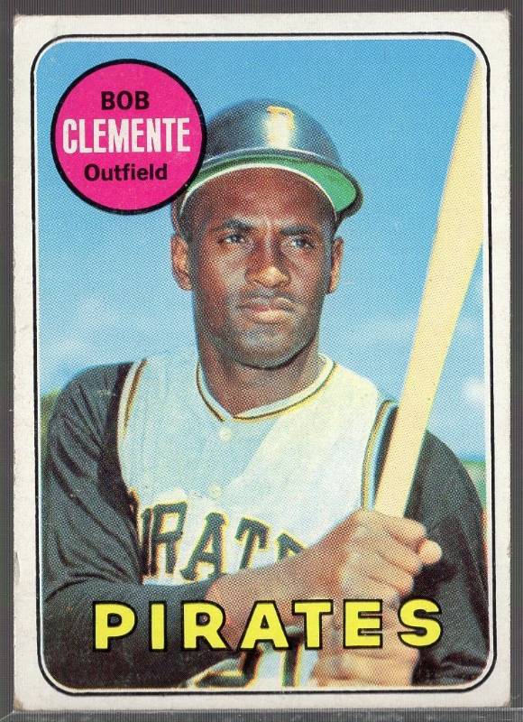 lot 1203 image: 1969 Topps Roberto Clemente #50 Pittsburgh Pirates HOFer