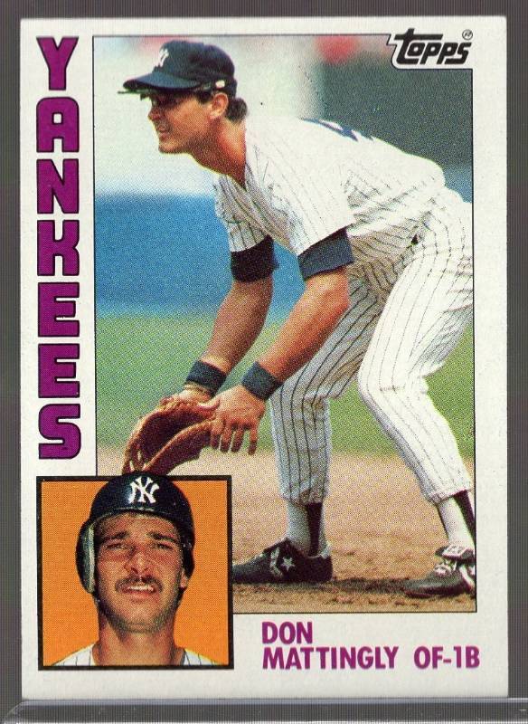 lot 1261 image: 1984 Topps Don Mattingly #8 Rookie Card New York Yankees RC