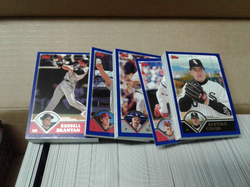 lot 1096 image: Complete 2003 Topps Baseball Cards 720 Total Cards - Both Series 1 & 2