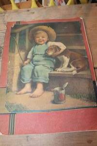 lot 4895 image: Antique Scrapbook with Prints