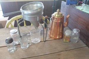 lot 4923 image: Vintage Strainer, Coffee Pot and More