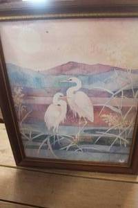 lot 4961 image: Crane Framed Picture 19 x 23