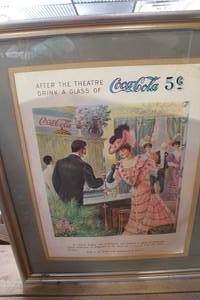 lot 4963 image: 26 x 32 Coca-Cola Advertisement framed Print