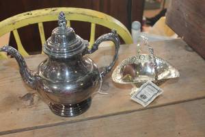 lot 4993 image: Silver Tea Pot and More