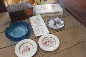 lot 5004 image: Vintage Tobacco Tin, Ashtrays & More