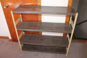 lot 5092 image: Metal Shelf 37 wide x 36 tall x 11 deep