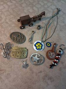 lot 40 image: Lot of Assorted Charms Pendants Brooches Horse Cart Collectibles