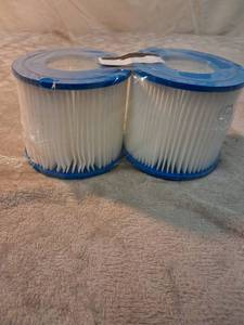 lot 56 image: Pleated Filter Cartridge 2-Pack Blue Cap White Media