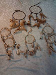 lot 64 image: Lot of 5 Dreamcatchers with Feathers and Beads