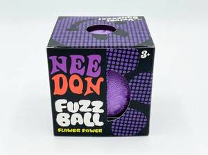 lot 104 image: NeeDon Fuzz Ball Flower Power Velvet Squeeze Ball Purple