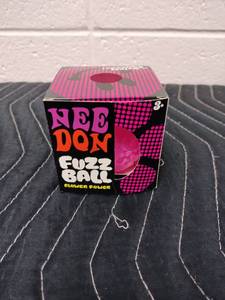 lot 105 image: Nee Don Fuzz Ball Flower Power Velvet Squeeze Toy in Pink