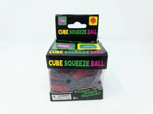 lot 138 image: Cube Squeeze Ball Super Solid Squish Toy Ages 3 PurplePink Swirl