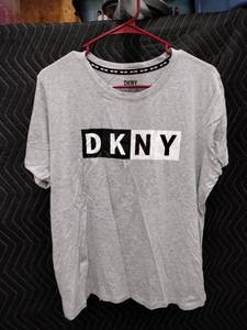 lot 1000 image: DKNY Sport Short Sleeve Crew Neck T-Shirt Gray Size XL w Block Logo