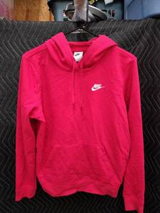 lot 9000 image: Nike Pullover Hoodie Sweatshirt Pink Size S with Embroidered Logo