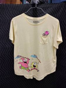 lot 9009 image: Nickelodeon SpongeBob SquarePants Patrick Jellyfish Pocket T-Shirt 3XL
