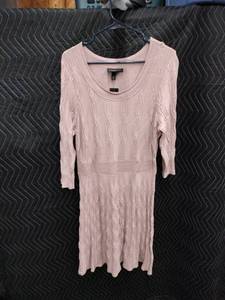 lot 9022 image: Lane Bryant Womens Textured Knit 34 Sleeve Dress Size 1416 Blush Pink