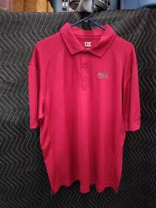 lot 9035 image: Cutter & Buck CB DryTec Mens Short Sleeve Polo Shirt Red XL ABC Supply Logo