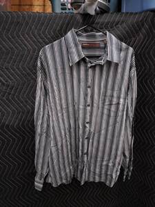 lot 9042 image: Perry Ellis Mens Long Sleeve Striped Button-Up Dress Shirt Size XXL