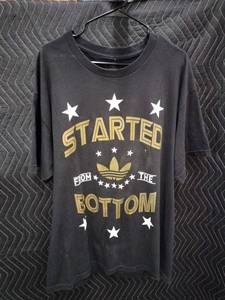 lot 9075 image: Adidas Originals Mens XL Black Short Sleeve T-Shirt Started From The Bottom