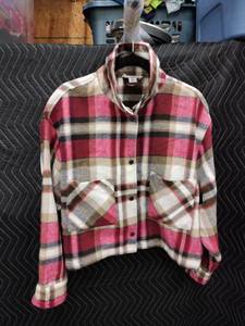 lot 9124 image: For The Republic Womens Plaid Snap-Front Shacket Size XL