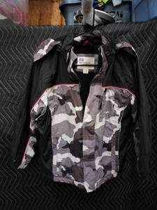 lot 9126 image: Faded Glory Kids Hooded Camo Jacket Size LG (1012) Black Fleece Lined