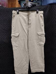 lot 9157 image: Old Navy Mens Cargo Pants 34x34 100% Cotton Khaki Tan