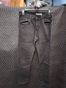 lot 9159 image: Classic Mid Rise Skinny Womens Black Jeans Size 10